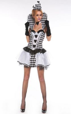 F66181 Black White Chess Queen Costume